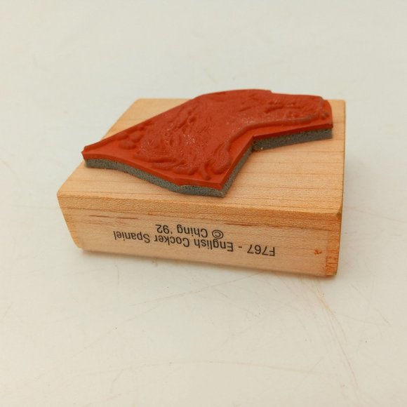 English Cocker Spaniel Rubber Stamp Dog 1992 Thats All She Stamped Crafting Pape - Picture 5 of 7